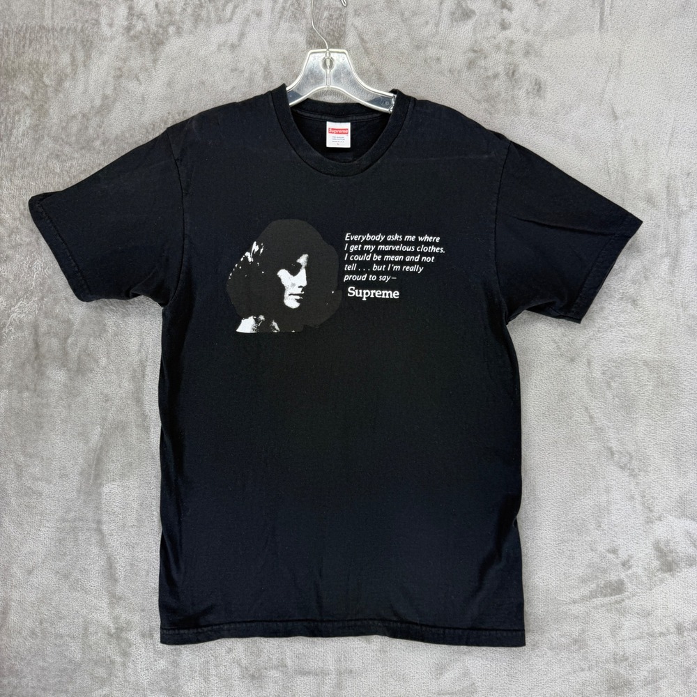 Supreme Marvelous Clothes Graphic Tee Black Mens Large Streetwear T-Shirt